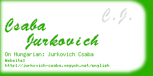 csaba jurkovich business card